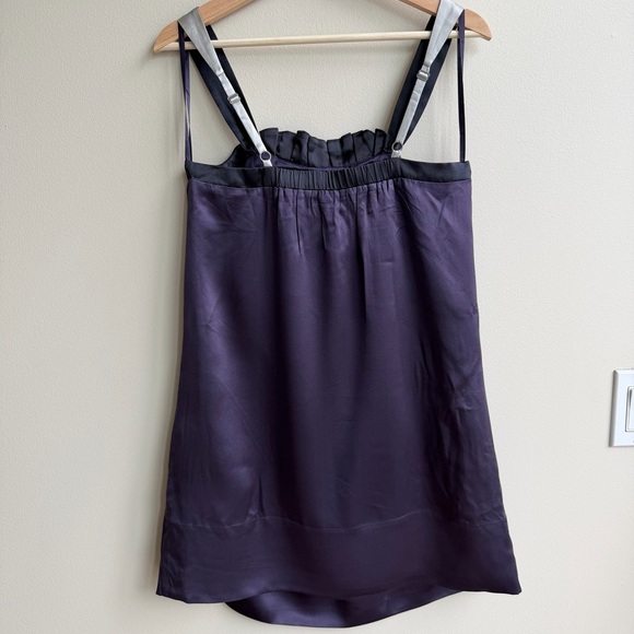 BCBG Y2K Silk Purple Black Silver Going Out Dress w/ Pockets - Picture 12 of 13